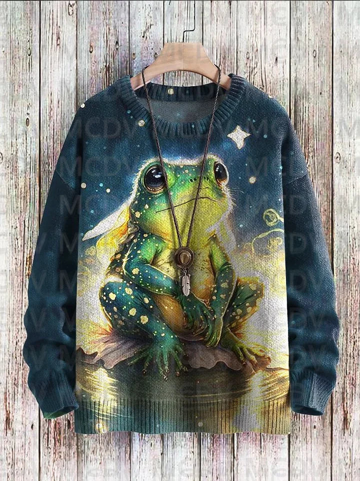 Palette | Multicolor Art Print Knit Pullover
