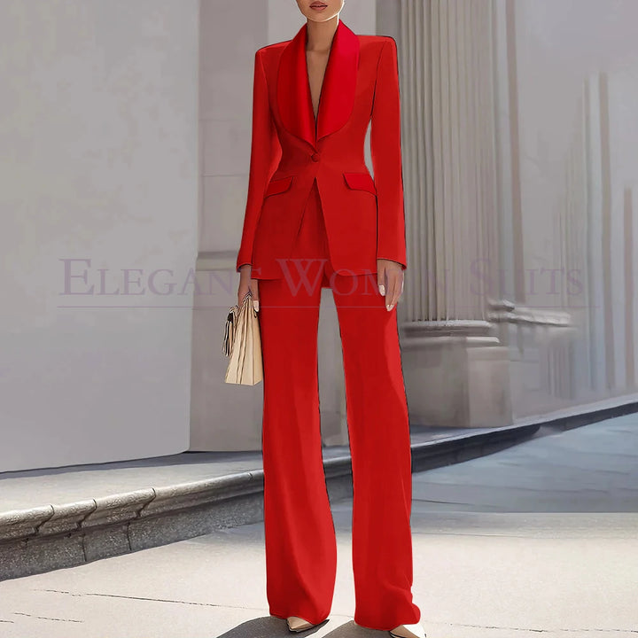 Grace | Shawl Lapel One-Button Luxury Blazer Suit