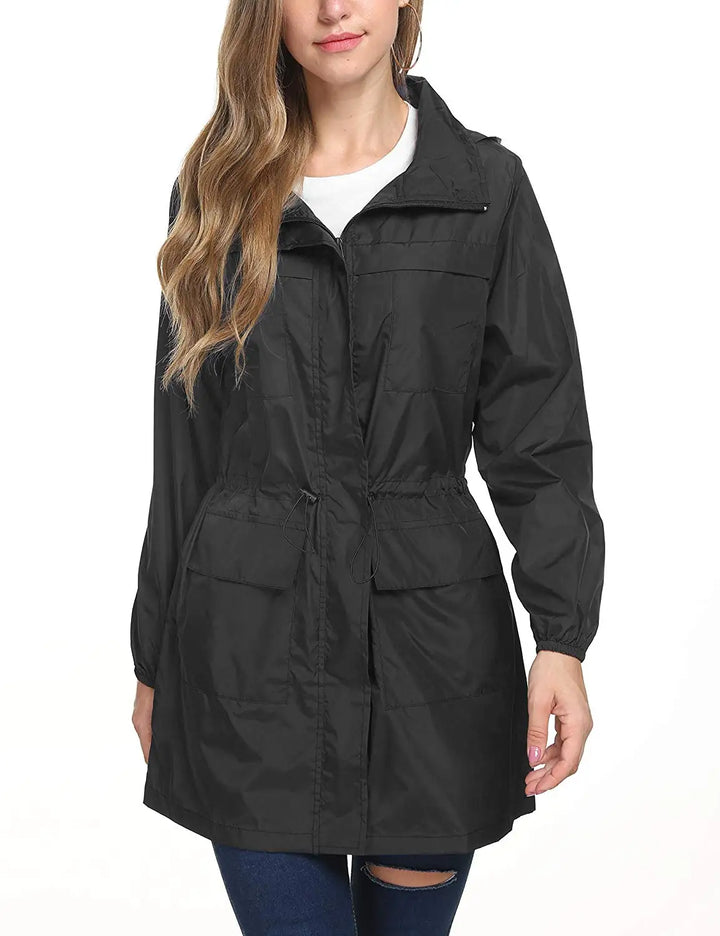 Sienna | Packable Hooded Sprint Rain Jacket