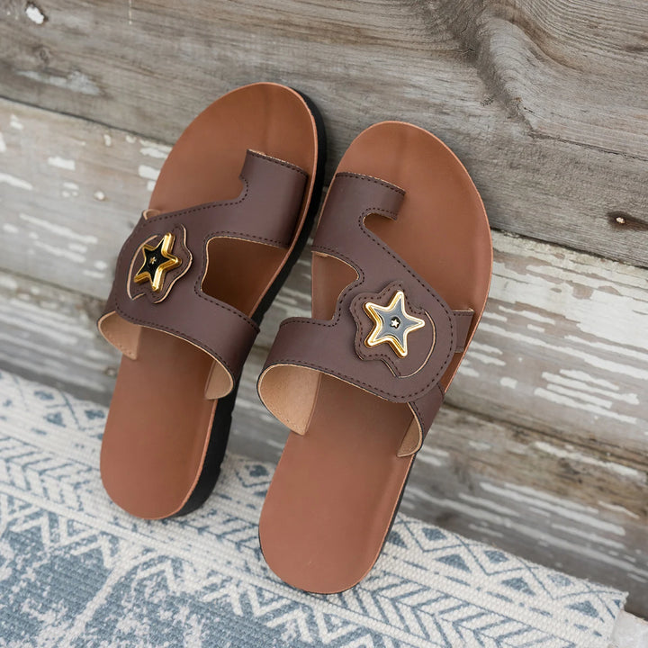 Stella™ | Golden Star Slip-On Sandal