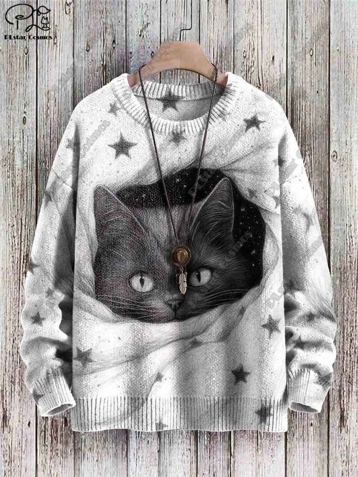 Cosmos | Cat Pattern Street Style Pullover