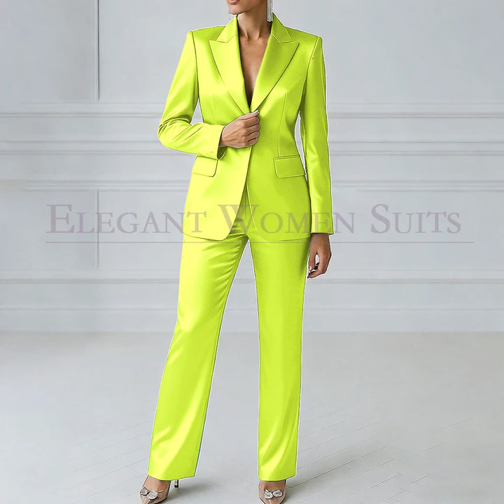 Sophia | Royal Blue One-Button Slim Blazer Suit