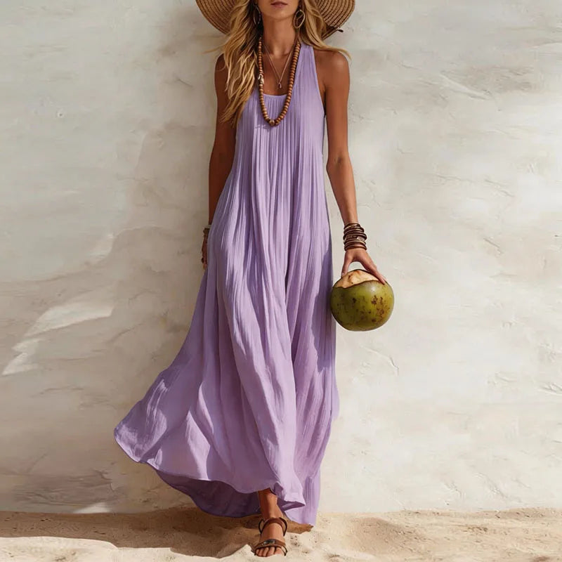Serena™ | Elegant Flowy Linen Sundress