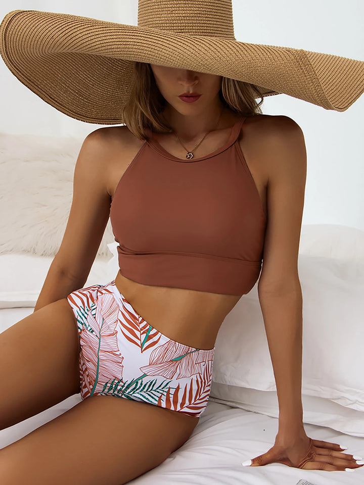Valentina | High Neck High Waist Bikini Set