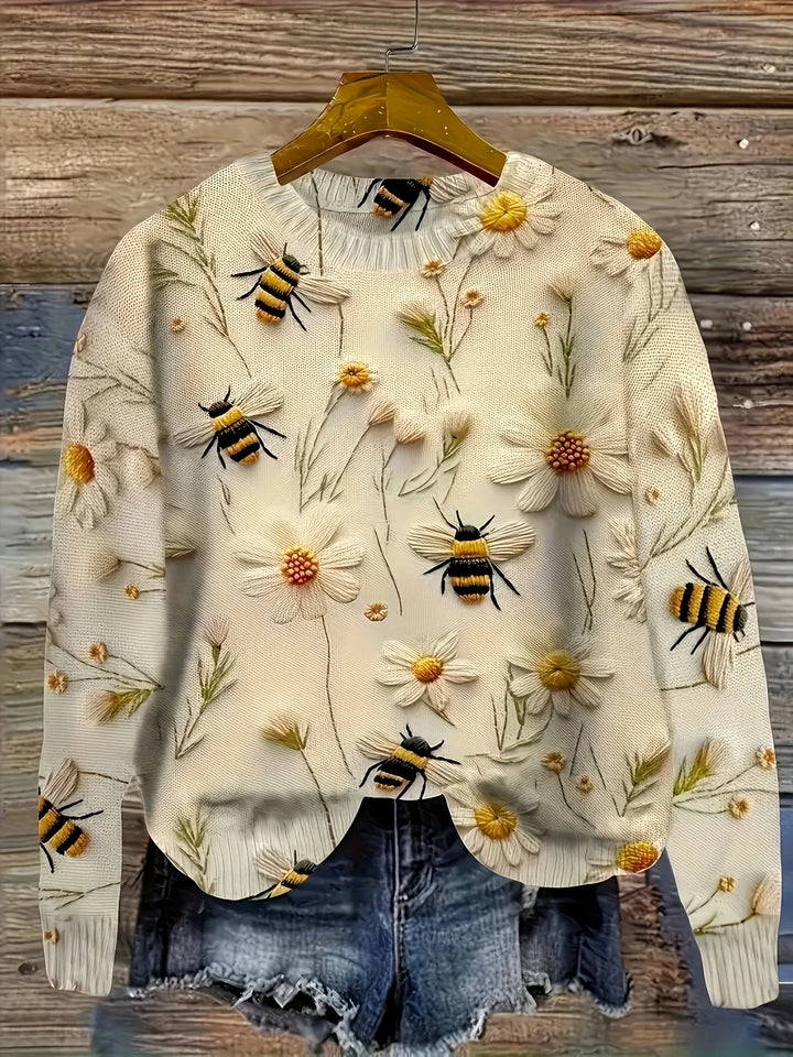 Willow | Animal Print Round-Neck Pullover