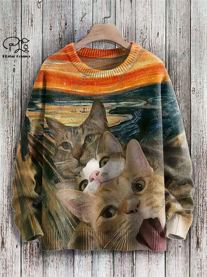 Luna | Cute Cat 3D Print Pullover