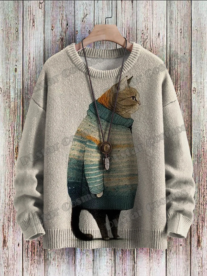 Soleil | Black Cat Sunflower Art Pullover