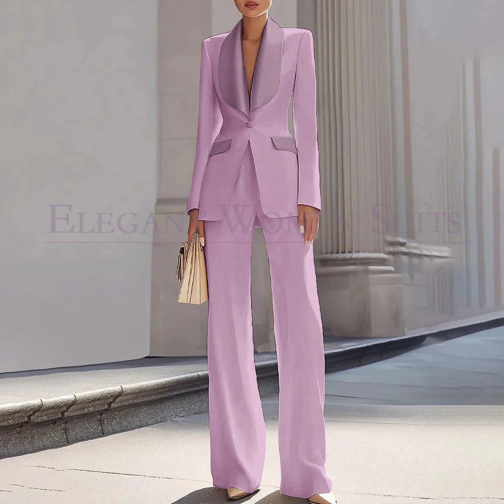 Grace | Shawl Lapel One-Button Luxury Blazer Suit
