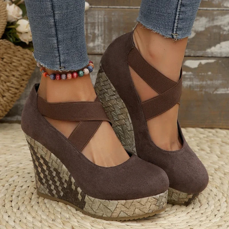 Stella | Cross-Strap Wedges