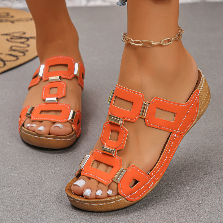 Olivia™ | Roman Wedge Beach Sandal