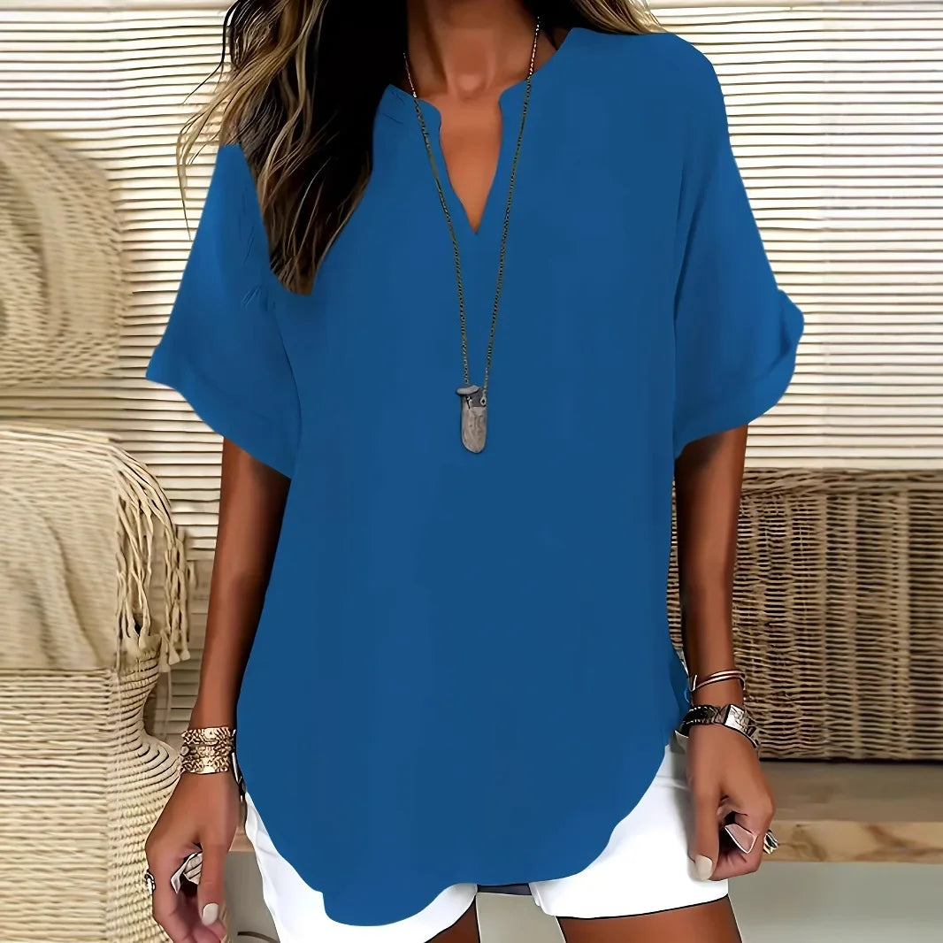 Adeline™ | Easy Solid Casual Blouse
