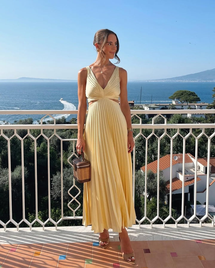 Elle™ | Women's Wedding Guest V-Neck Maxi Dress Evening