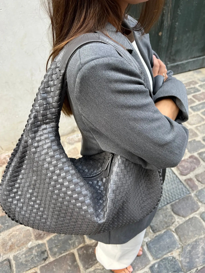 Charlyne | Large Braided Hobo Bag