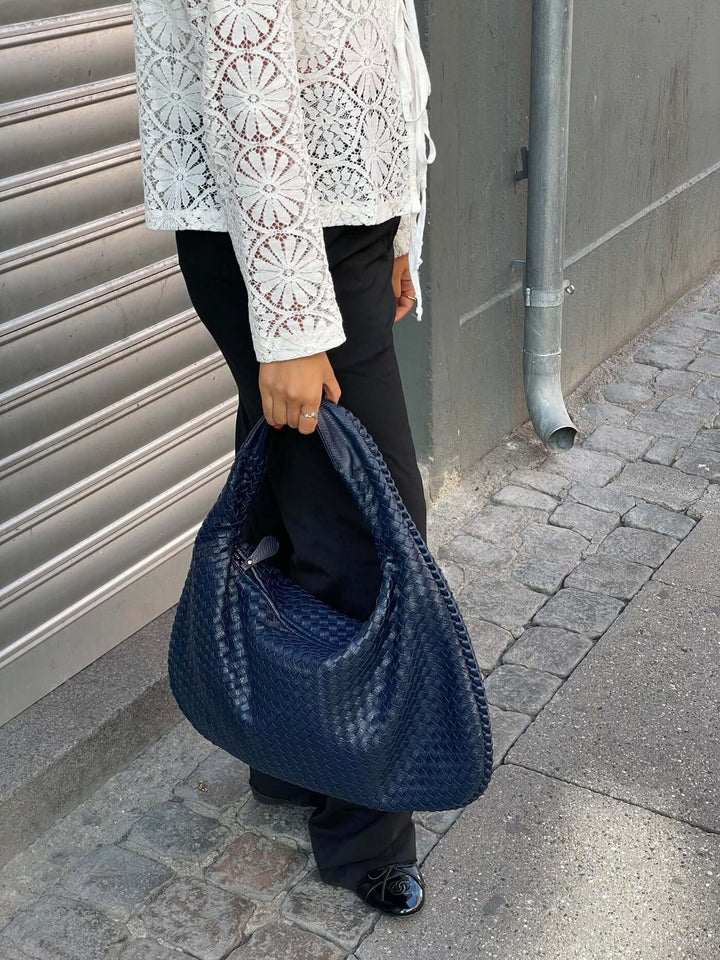 Charlyne | Large Braided Hobo Bag