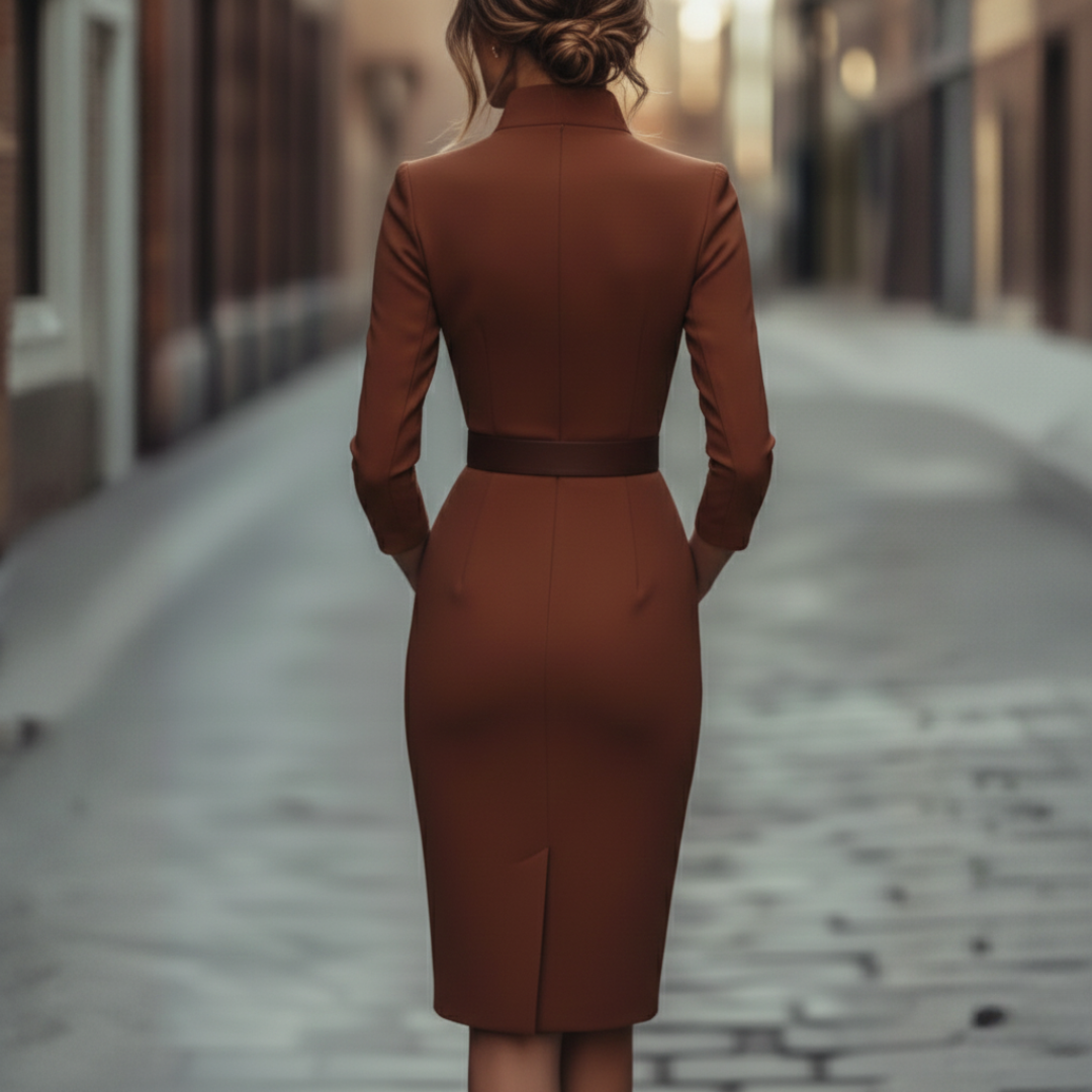 The Valeria Belted Midi Dress