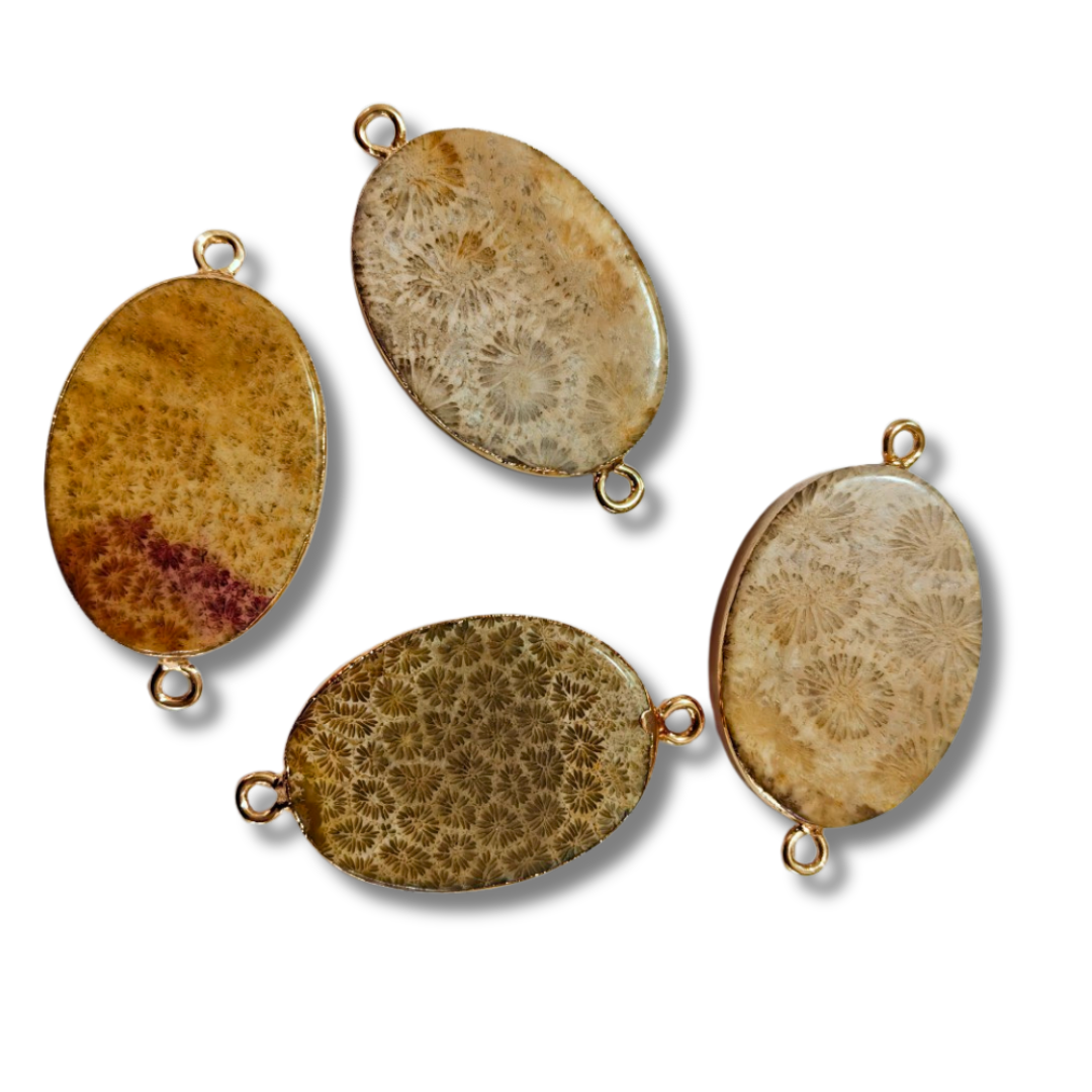 Wendy | Handmade Natural Chrysanthemum Gemstone Leather