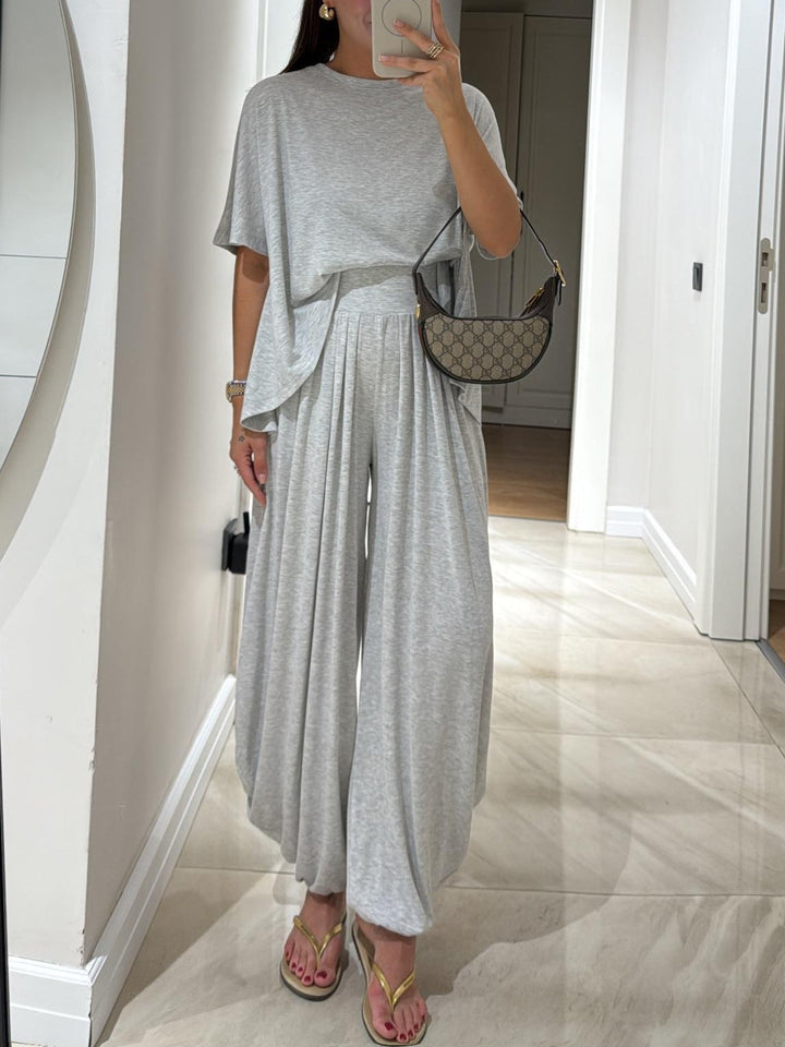Leanne™ | Casual Top & Wide-Leg Pants Set
