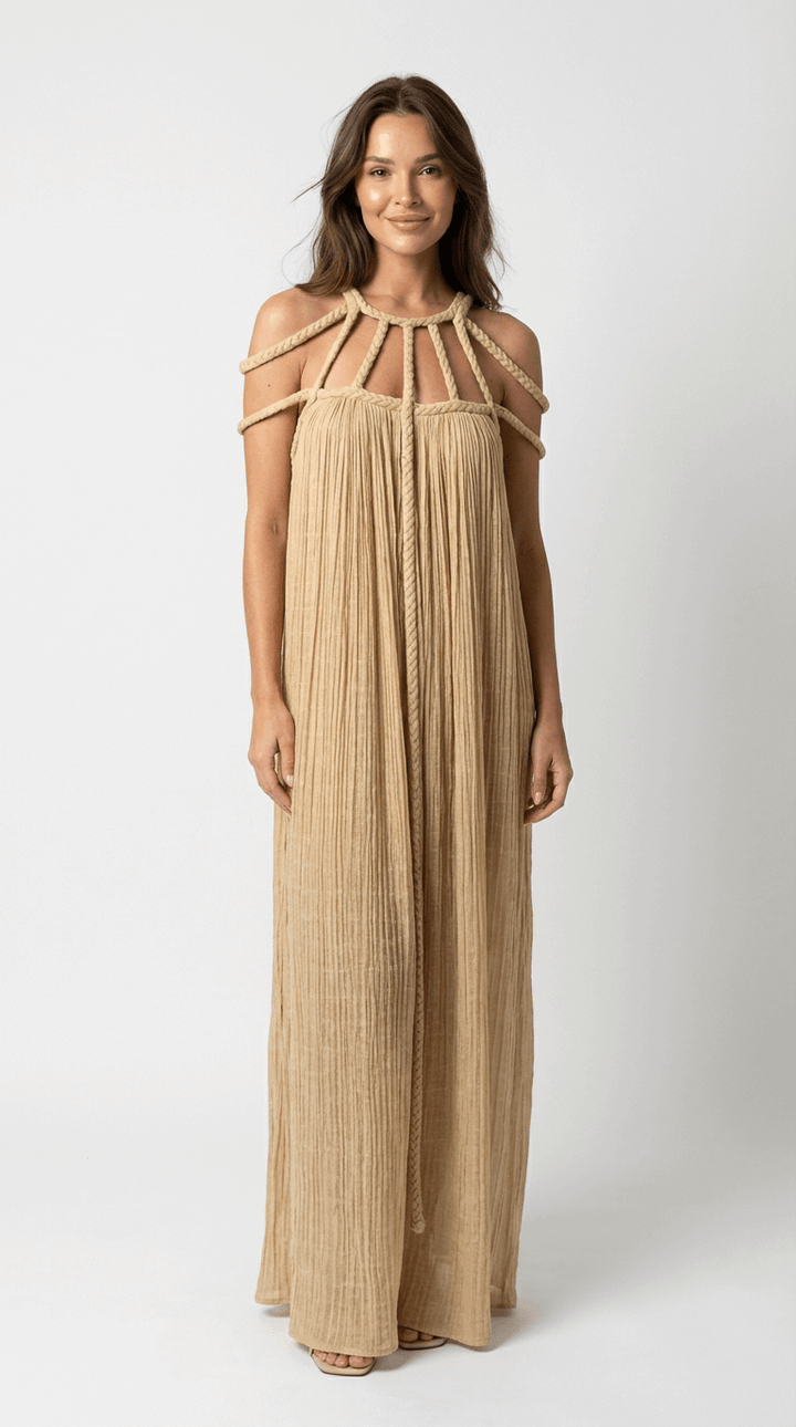 Aria Long Linen Dress