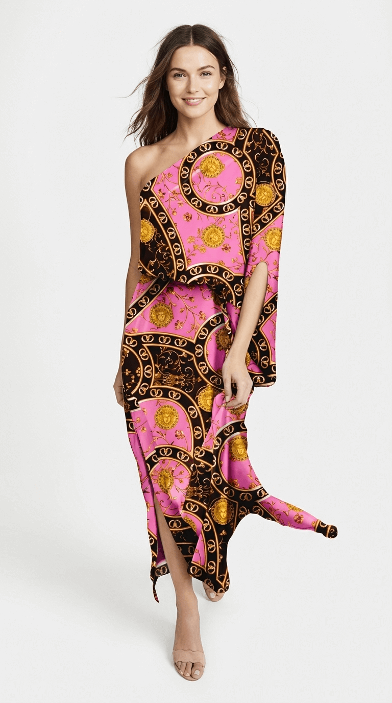 Rosie One-Shoulder Printed Maxi Dress