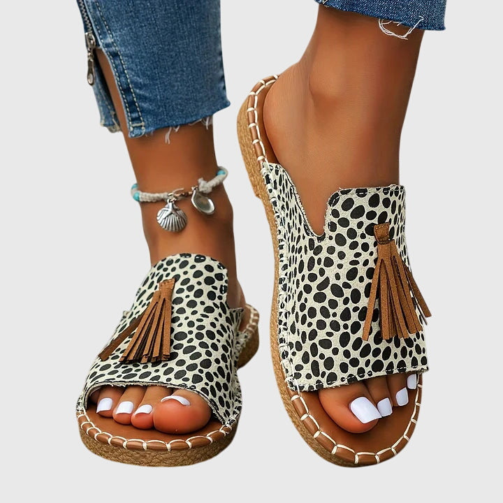 Natalie™ | Bohemian Sandals with Pom Poms