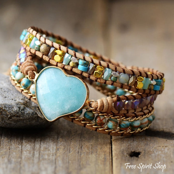Patricia | Amazonite Heart & Mixed Beads