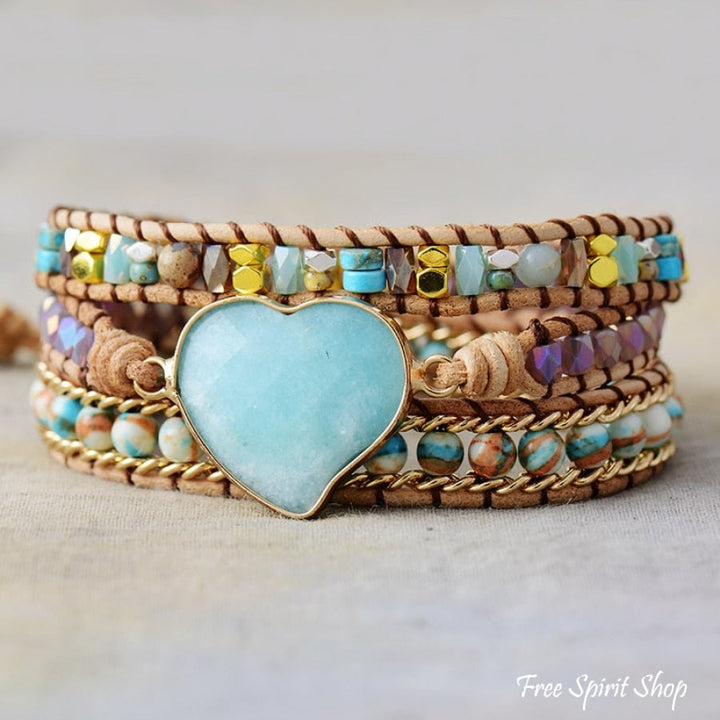 Patricia | Amazonite Heart & Mixed Beads