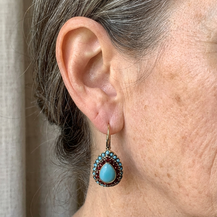 Vintage Crystal Teardrop Earrings