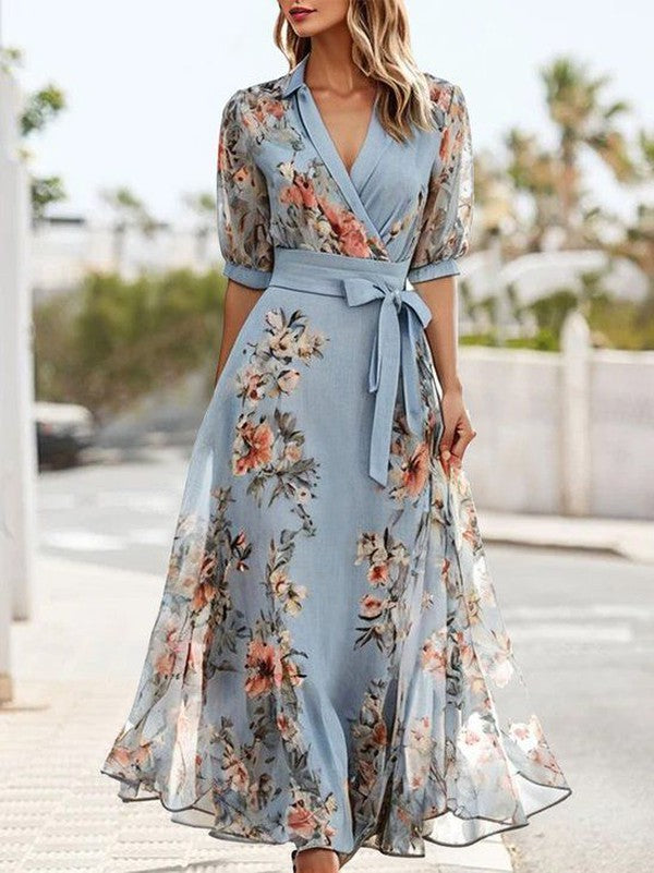 Stacey™ | V-Neck Midi Dress