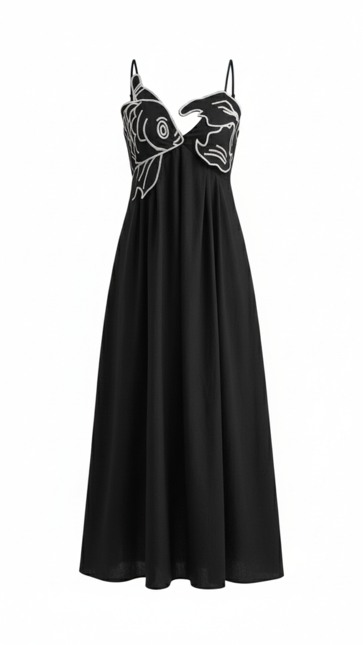 Ember Embroidered Bodice Maxi Dress