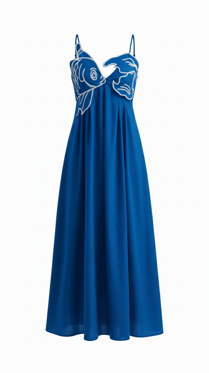 Ember Embroidered Bodice Maxi Dress