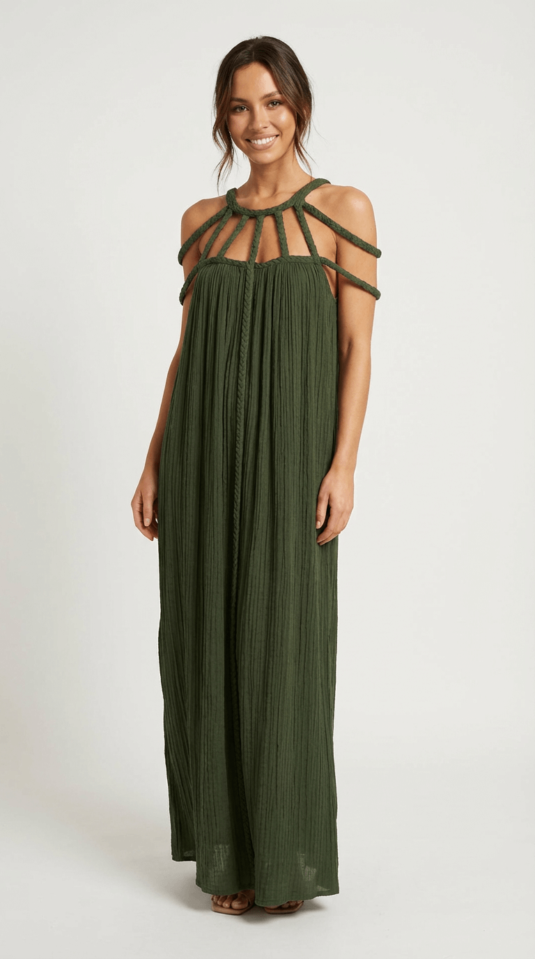 Aria Long Linen Dress
