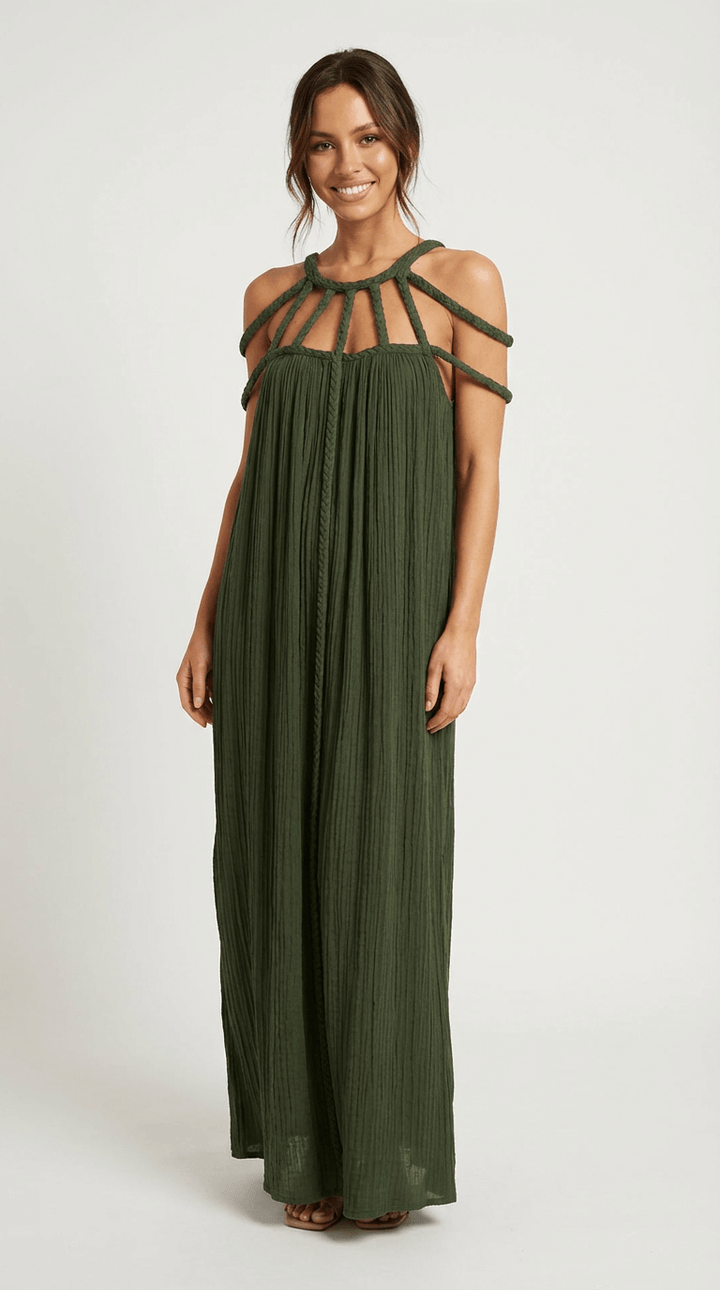Aria Long Linen Dress