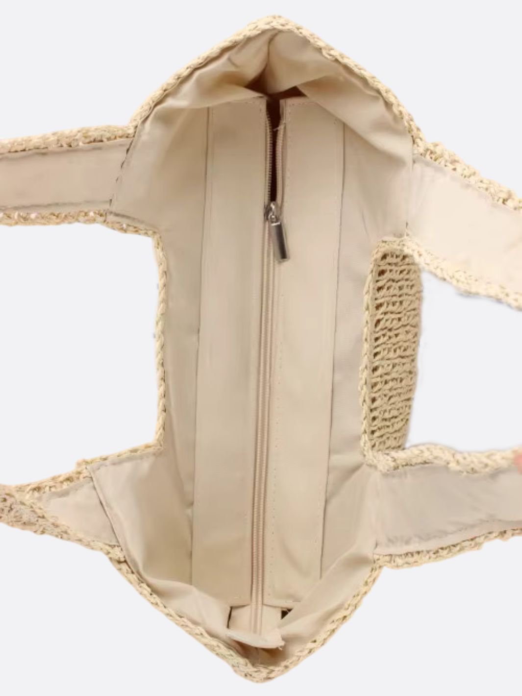 Nora | Crocheted Large Straw Bag with Double Shoulder Straps
