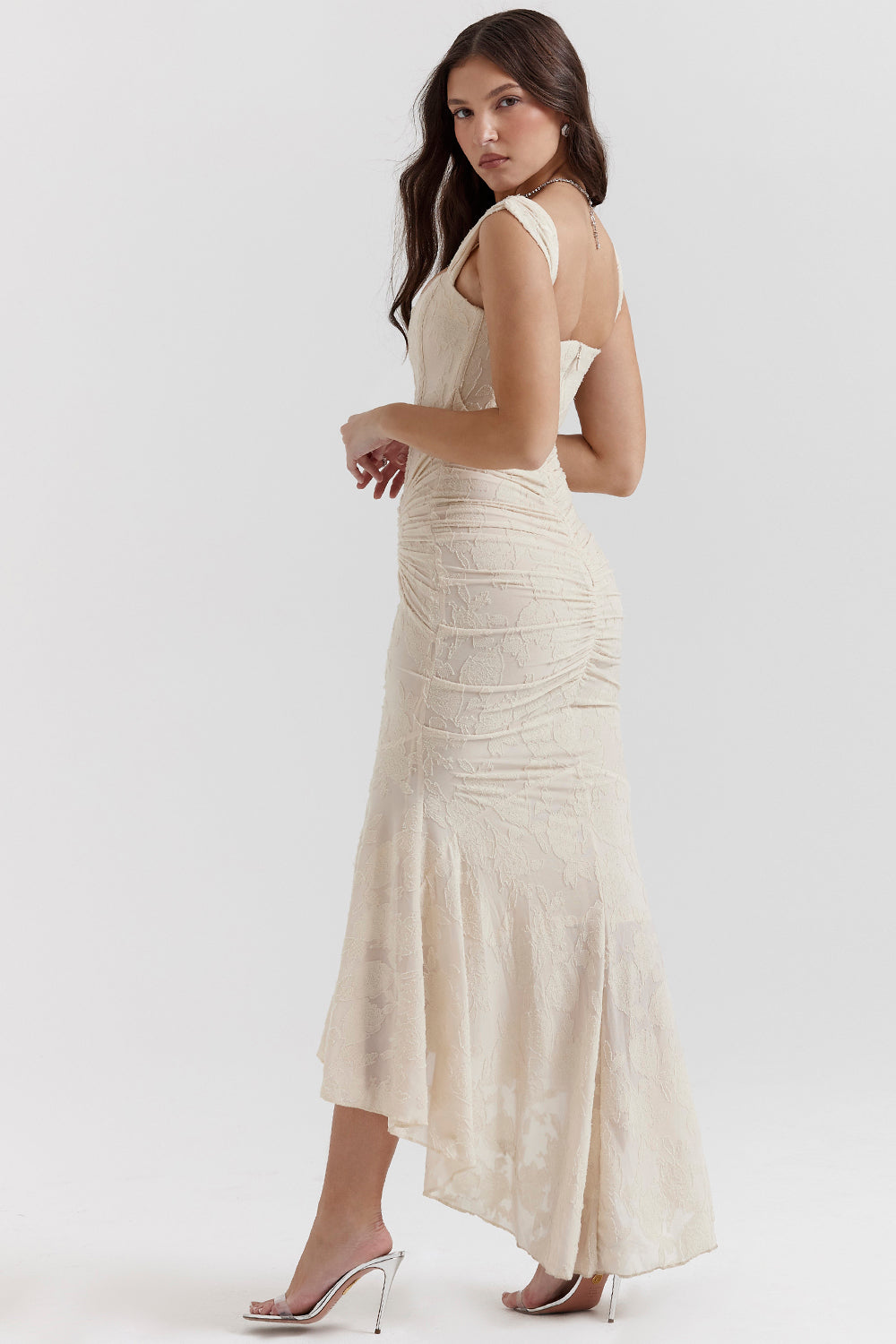 Charlotte™ | Women's Wedding Guest Lace Ruched Bodycon Dress Evening