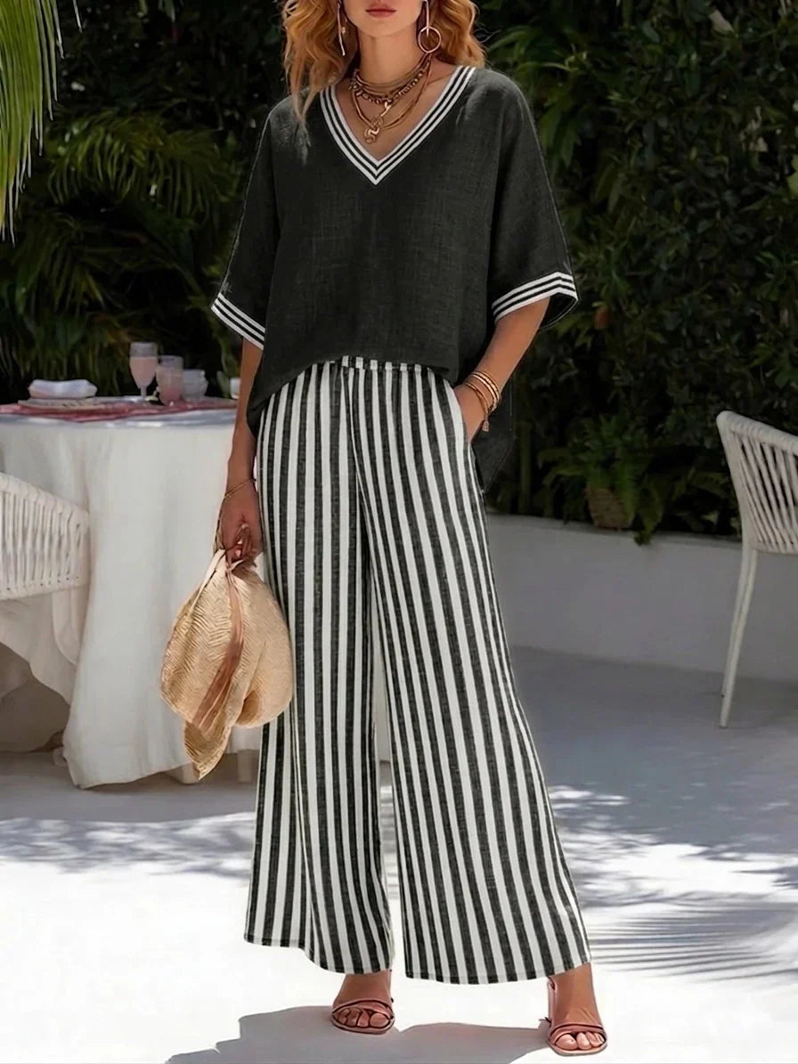Sienna™ | Relaxed Striped Two-Piece Set