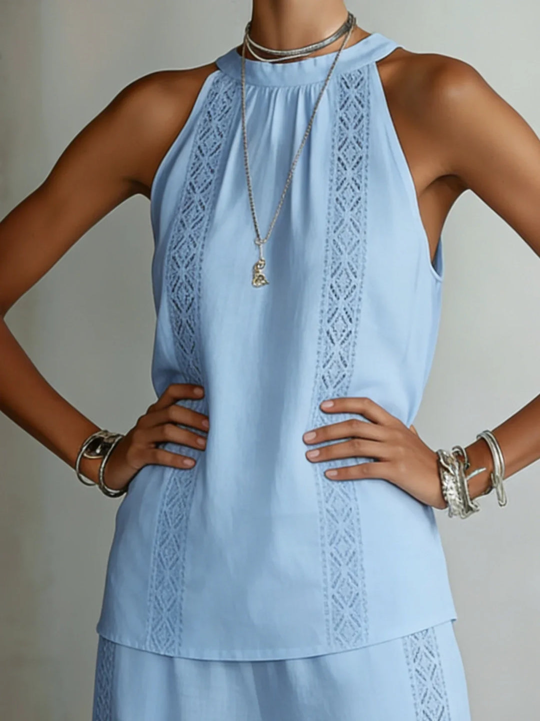 Camilla™ | Elegant Halter Two-Piece Set