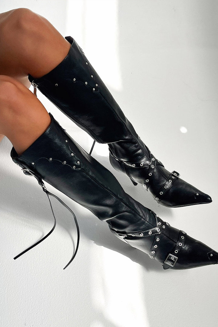 Erin™ | Women's Black High Boots