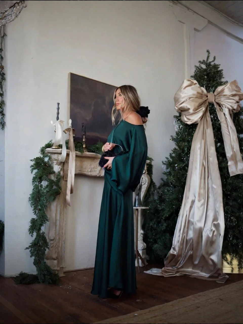 Alfy™ - Convertible Top with Draping and Maxi-Length A-Line Skirt