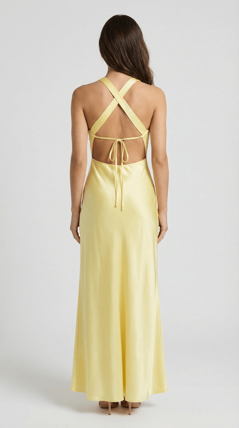 Yellow Maxi Evening Dress Selena