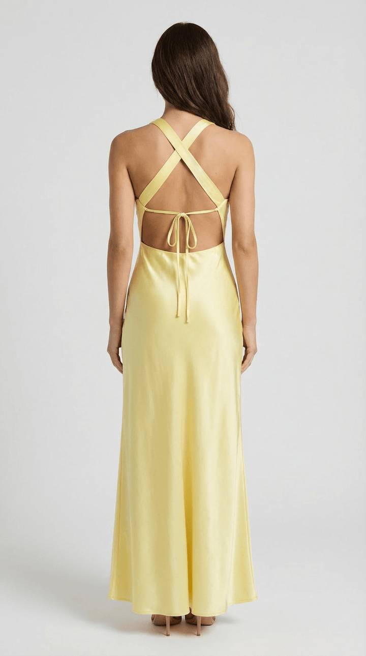 Yellow Maxi Evening Dress Selena