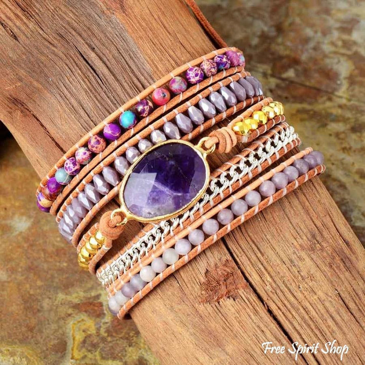 Polly | Handmade Amethyst & Purple Jasper