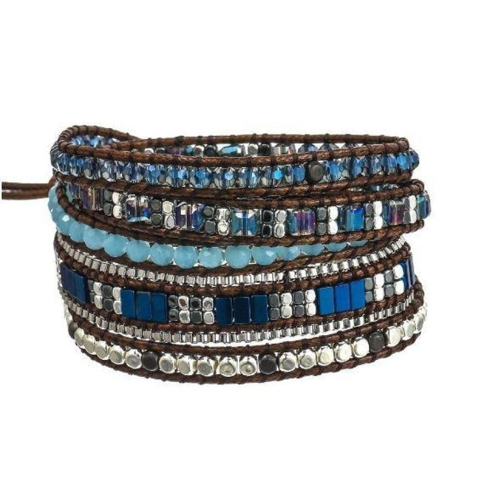 Tia | Handmade Crystal & Hematite Blue