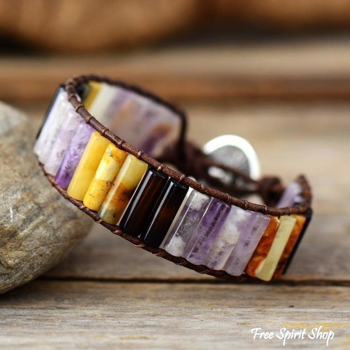Ida | Handmade Multi-Color Jasper Stone Tube