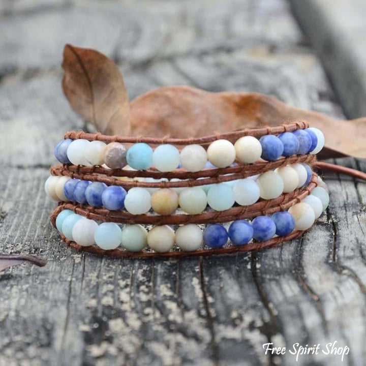 Marie | Handmade Natural Amazonite & Sodalite