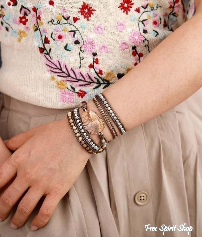 Jane | Handmade Natural Earthy Jasper Wrap