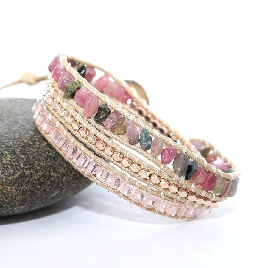 Georgia | Handmade Natural Pink Tourmaline Wrap