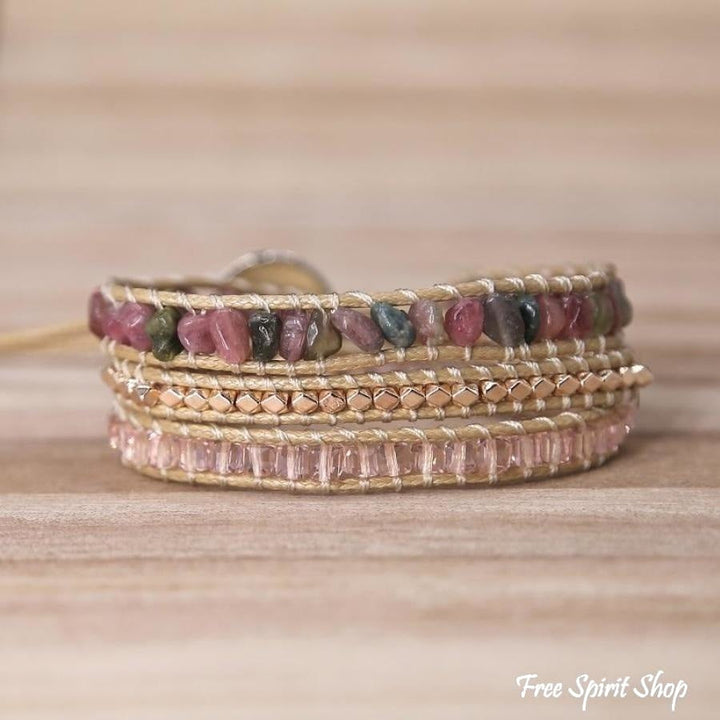 Georgia | Handmade Natural Pink Tourmaline Wrap