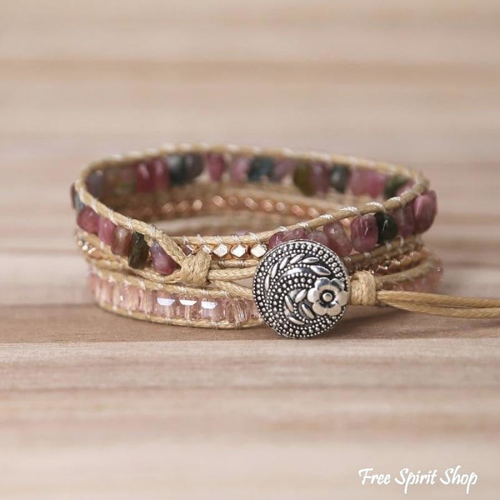 Georgia | Handmade Natural Pink Tourmaline Wrap