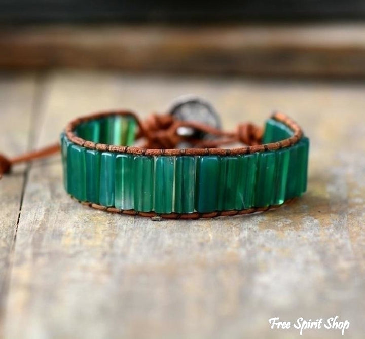 Maisie | Handmade Natural Green Onyx Tube