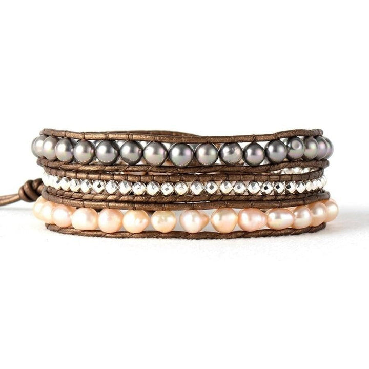 Emmeline | Handmade Two-tone Freshwater Pearl Wrap